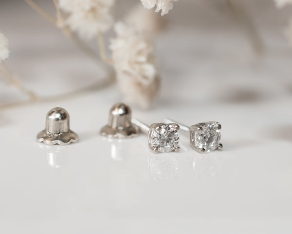 baby diamond earrings