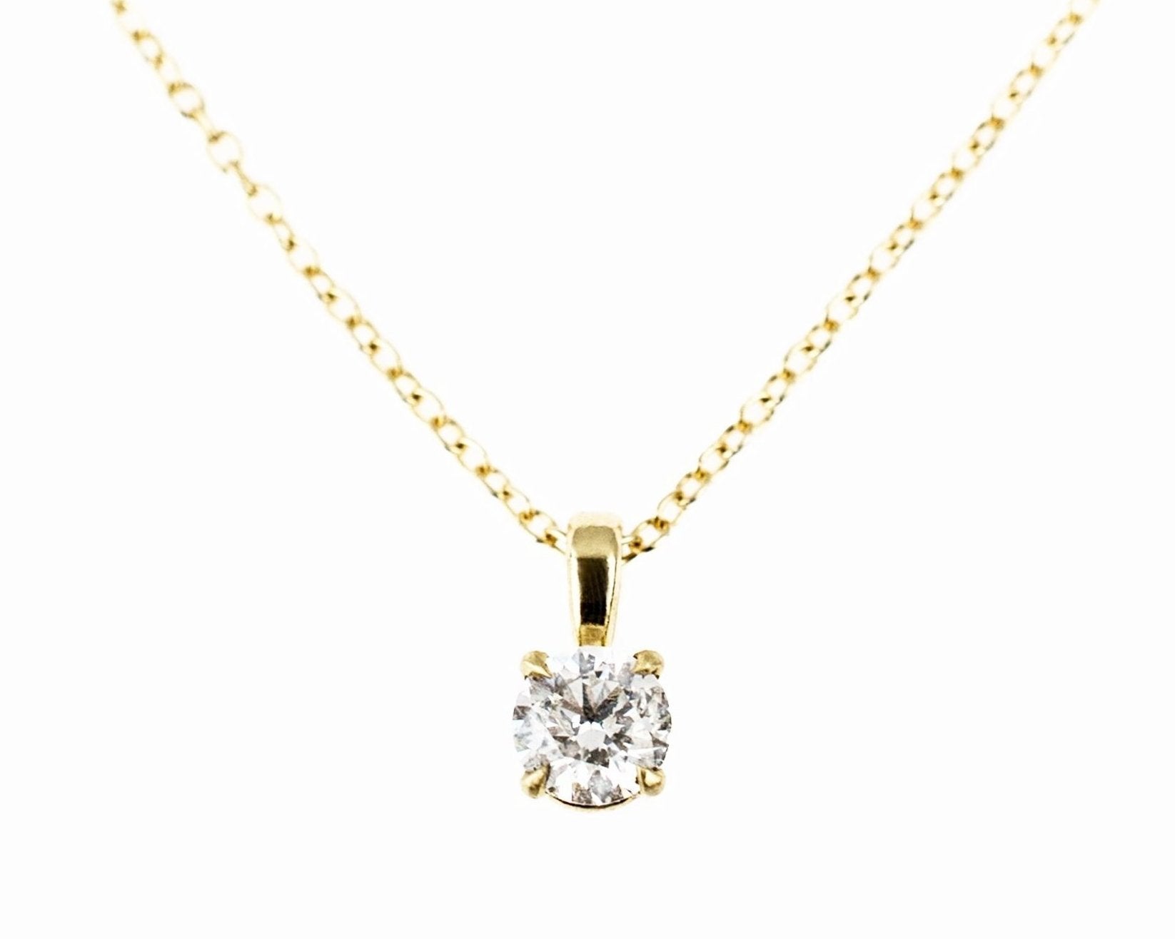 9 Carat White Gold Triple Diamond Pendant - Azendi