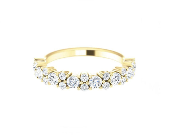 14k Solid Gold Round Diamond Ring