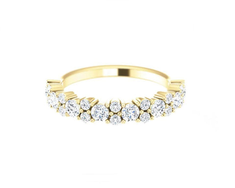 14k Solid Gold Round Diamond Ring