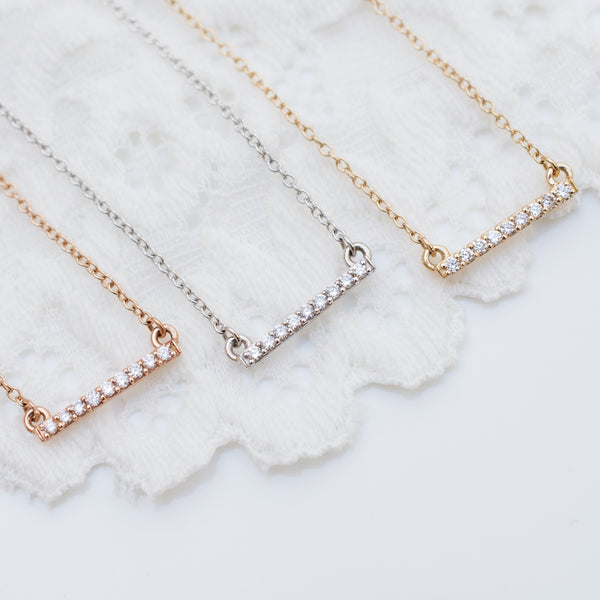 Diamond Bar Necklace