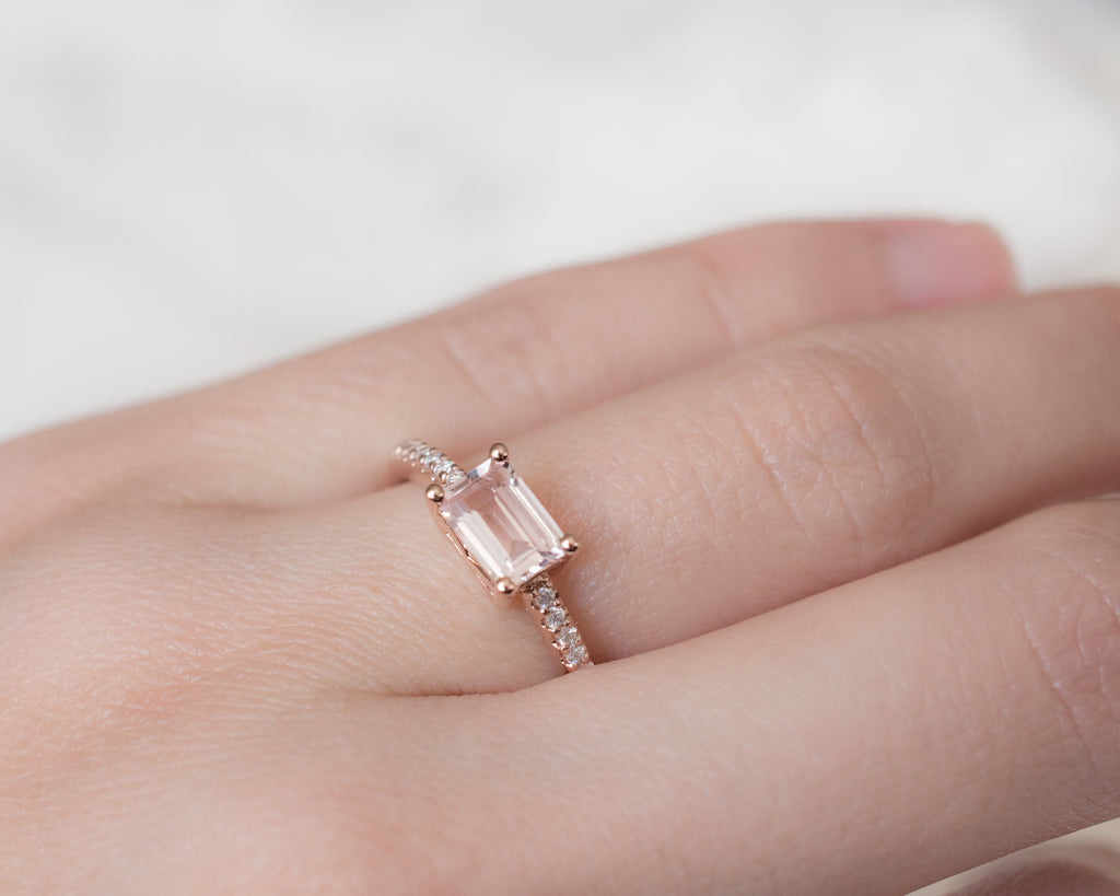 Small online morganite ring