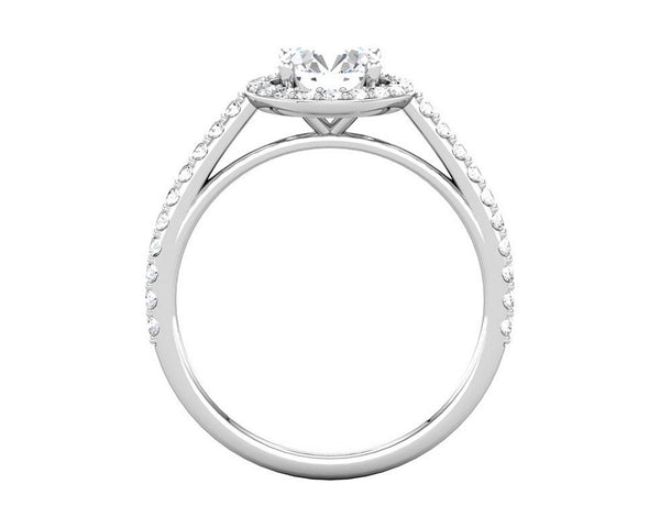 Platinum Halo Diamond Engagement Ring (setting only)