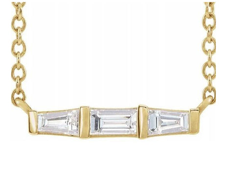 Baguette Diamond Necklace